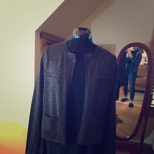 J McLaughlin black multi sparkle cardigan